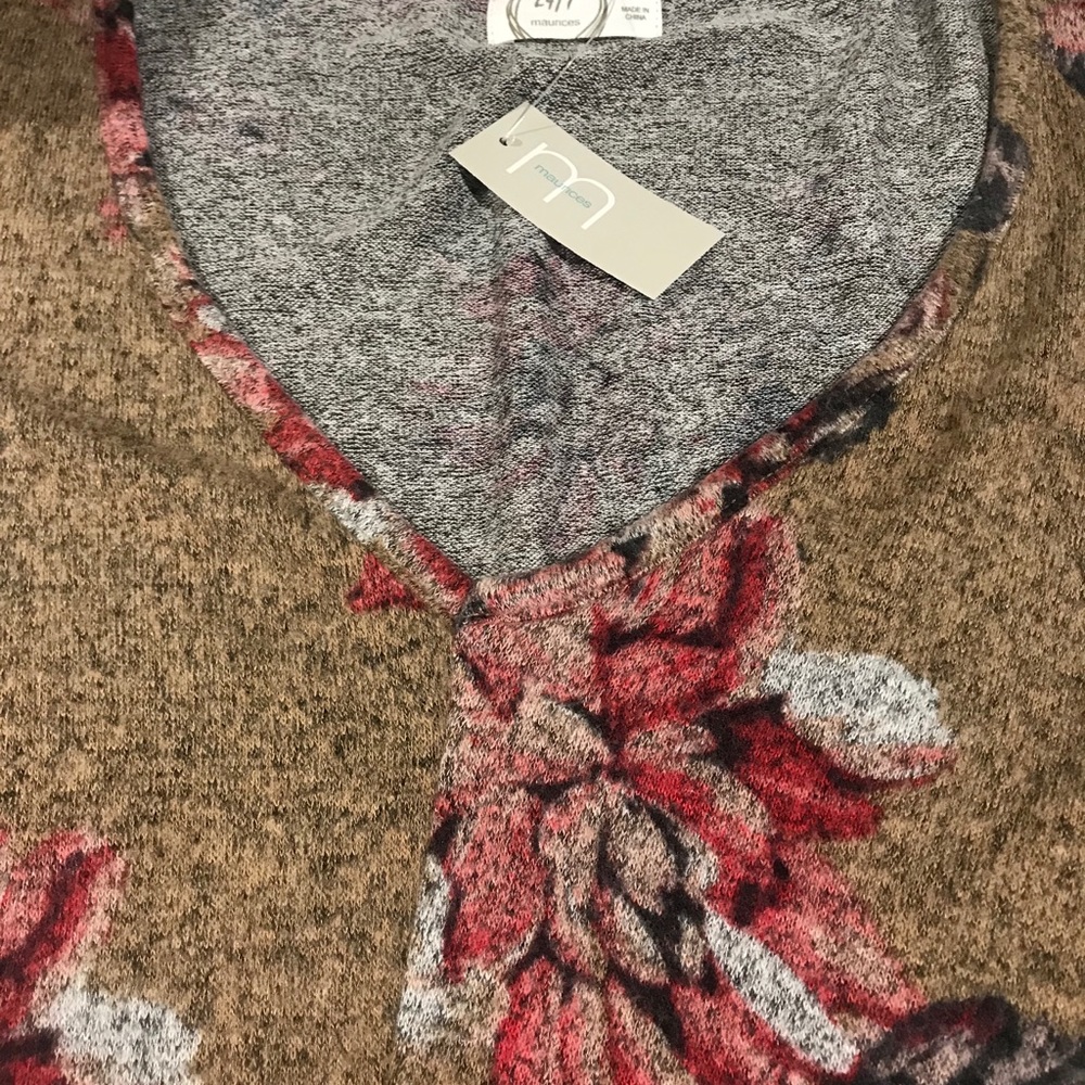 Sz XL Blouson Sleeve Twist Hem - Picture 14 of 16